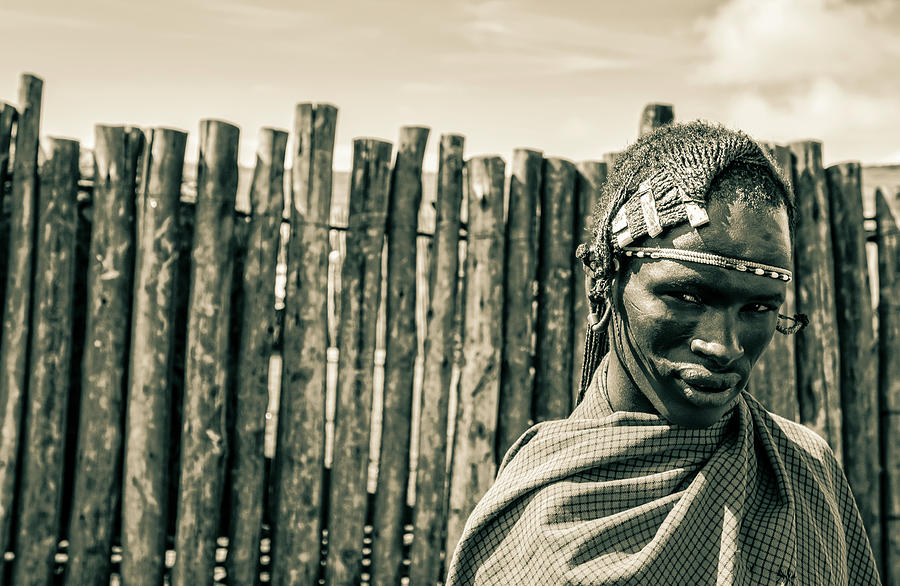Maasai Warrior Ngorongoro Tanzania 4117 Photograph by Amyn Nasser