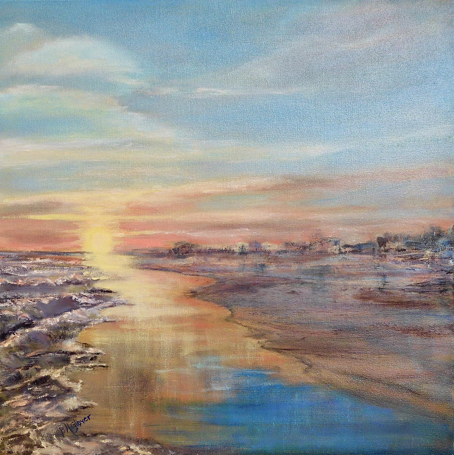 #460 Beach at Sunrise #460 Painting by Barbara Hammett Glover