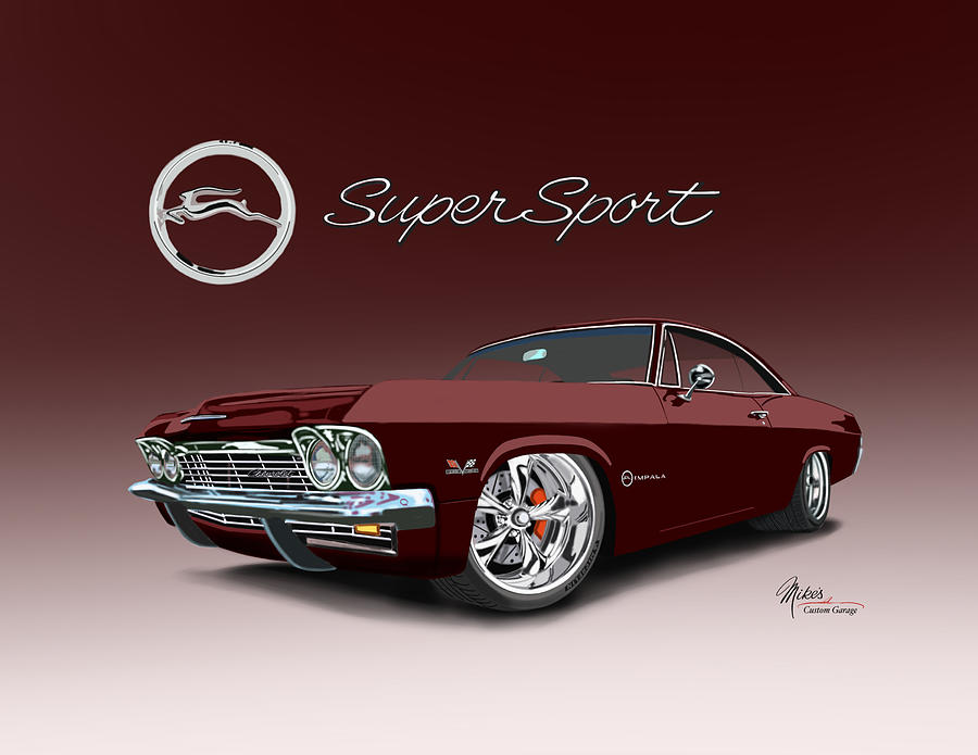 65 Impala SS #1 Digital Art by Michael Voth - Fine Art America