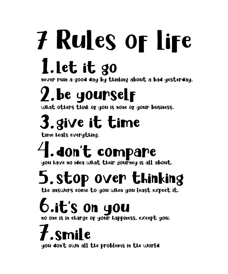 7-rules-of-life-quote-art-design-inspirational-mo-photograph-by-vivid