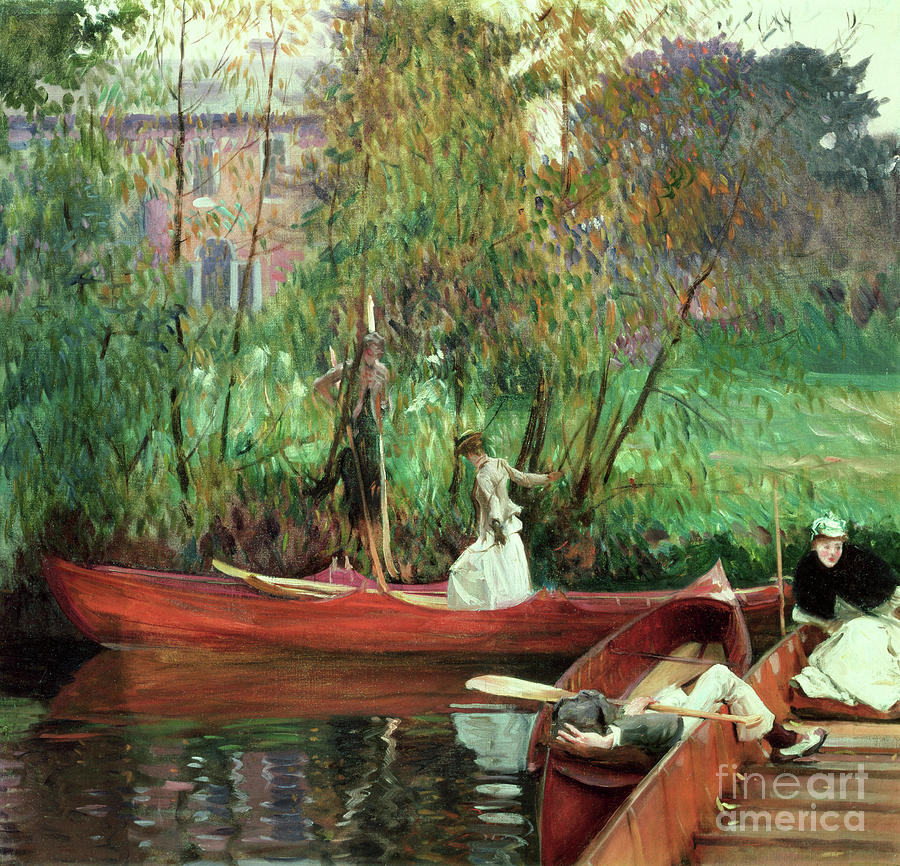 John Singer Sargent Painting - A Boating Party #2 by John Singer Sargent