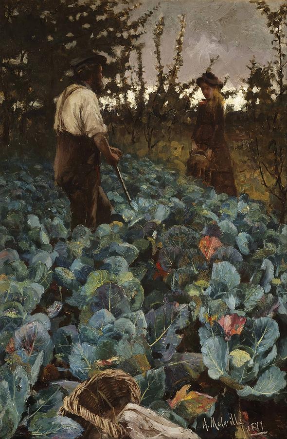 Arthur Melville Painting - A Cabbage Garden  #1 by Arthur Melville