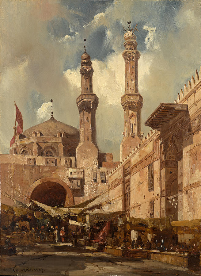 A Cairo Bazaar #2 Painting by Adrien Dauzats A Cairo Bazaar #2 Painting by Adrien Dauzats