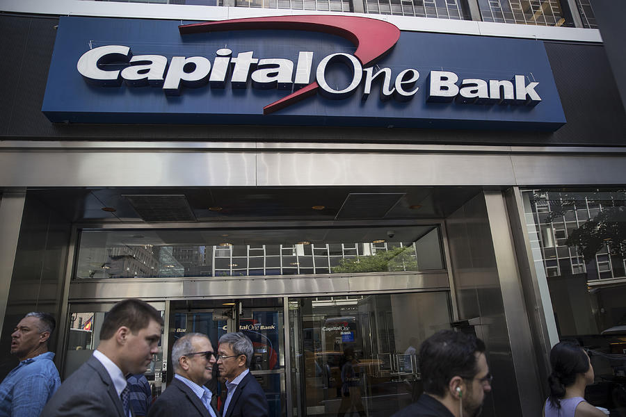 A Capital One Financial Corp. Bank Branch As Earnings Released Photograph by Bloomberg A Capital One Financial Corp. Bank Branch As Earnings Released Photograph by Bloomberg