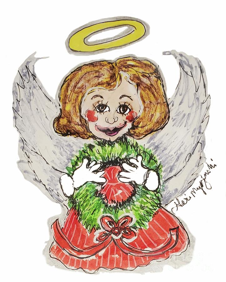 Christmas Mixed Media - A Christmas Angel  #1 by Geraldine Myszenski