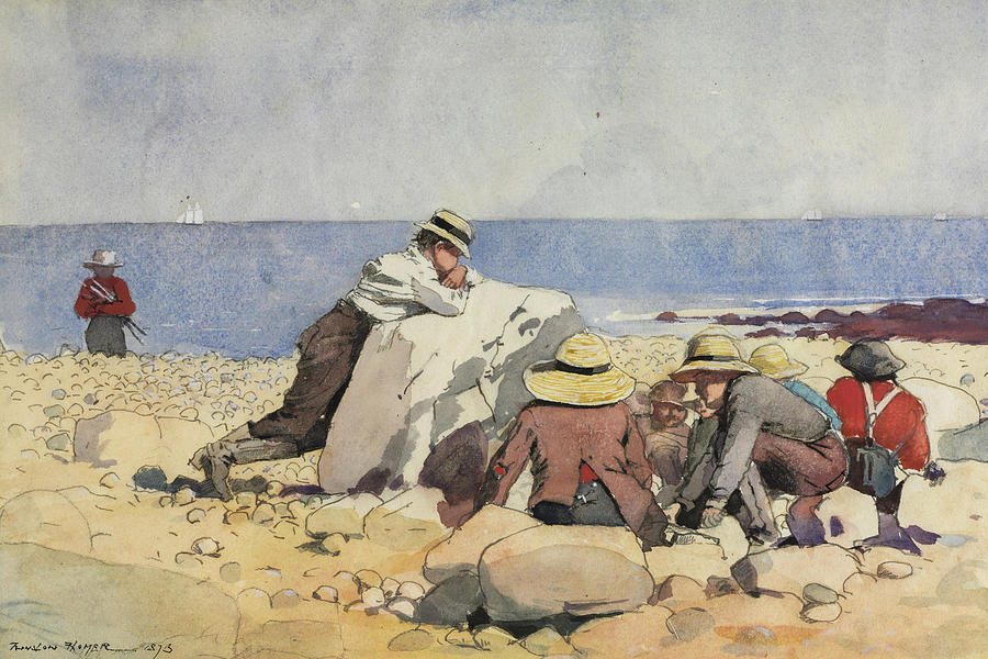 A Clam-Bake Drawing by Winslow Homer