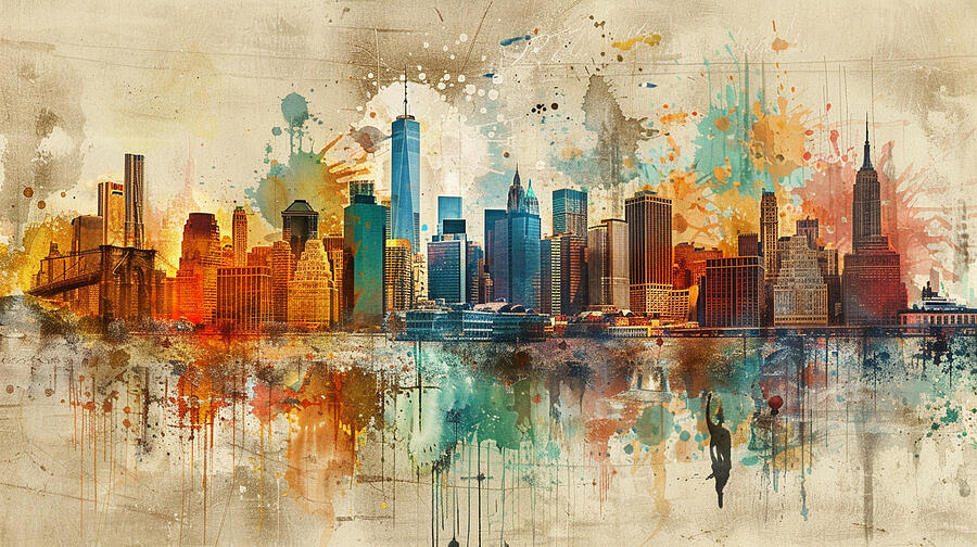 A Clean Look Ng Collage Of Manhattan W Th  Ts   00f8fe68-d60e-4b61-8100-a1309231295c Digital Art