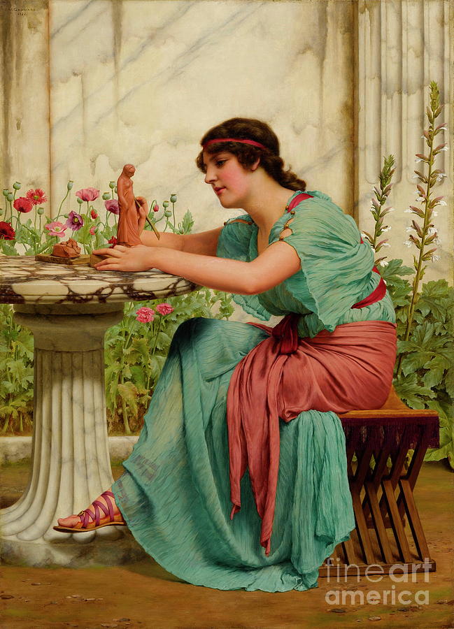 A Dilettante #1 Painting by John William Godward