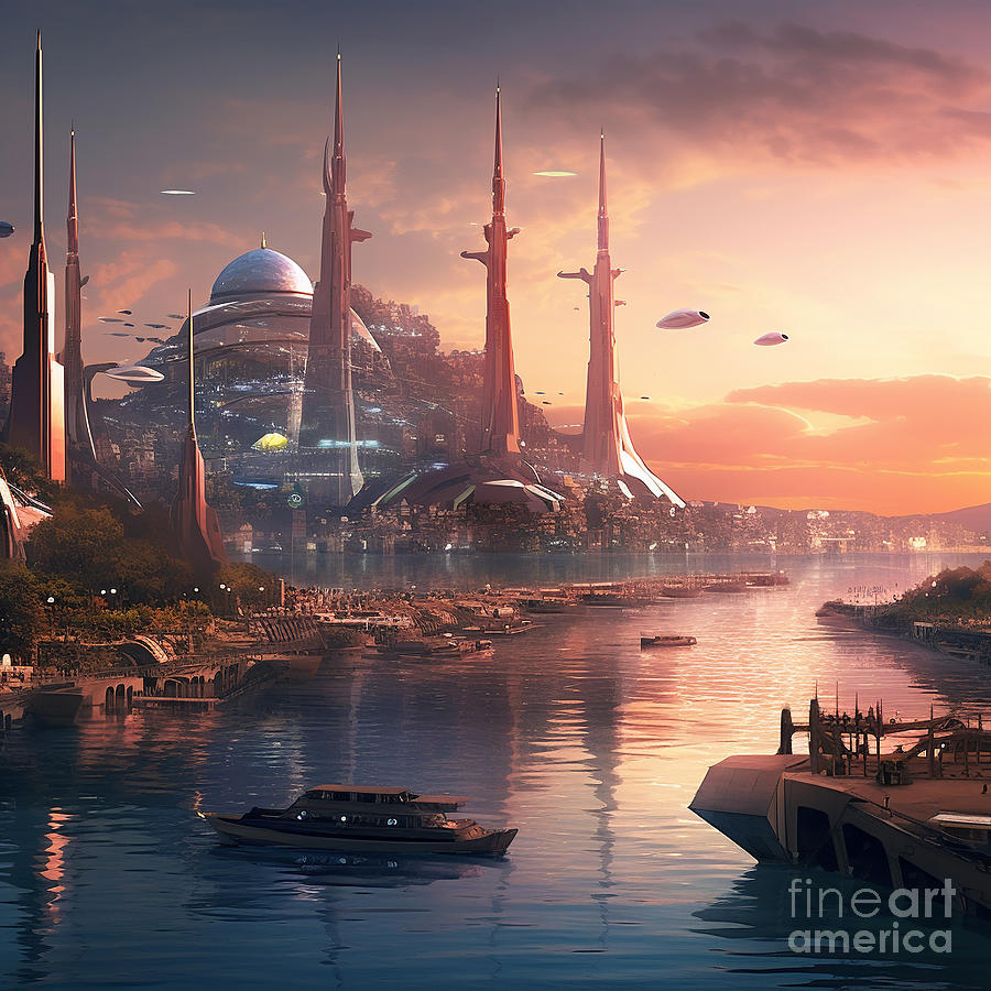 a  futuristic  Istanbul  landscape  in  digital  art  ceed      c  efead Painting