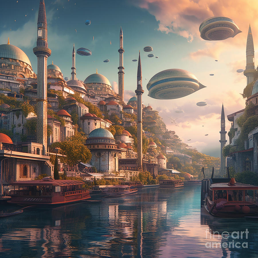 a  futuristic  Istanbul  landscape  in  digital  art  faaa  f      bdcec Painting