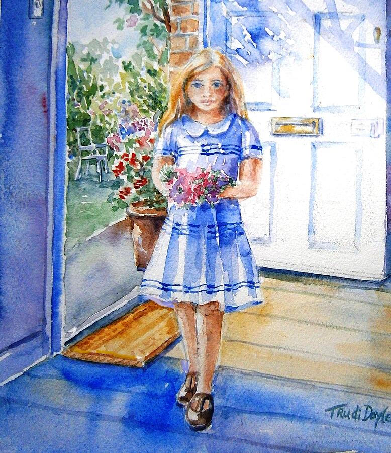 Gift of Flowers  Painting by Trudi Doyle