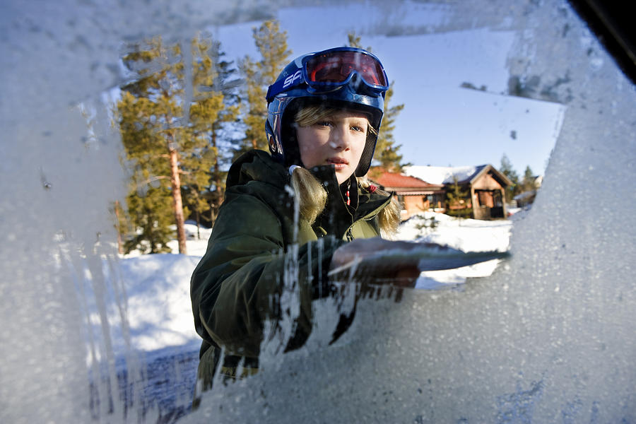 A girl wearing ski goggles Sweden. #1 Photograph by Ulf Huett Nilsson