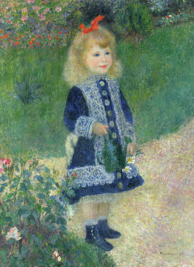 A Girl with a Watering Can, from 1876 Painting by Auguste Renoir