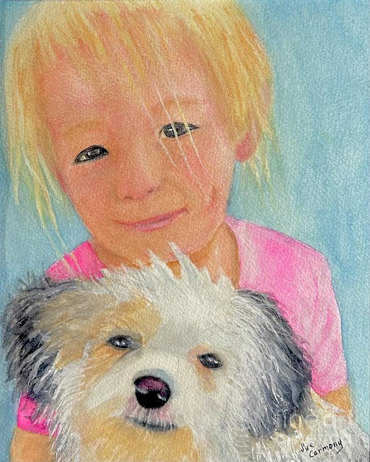 A Girls Best Friend #1 Painting by Sue Carmony