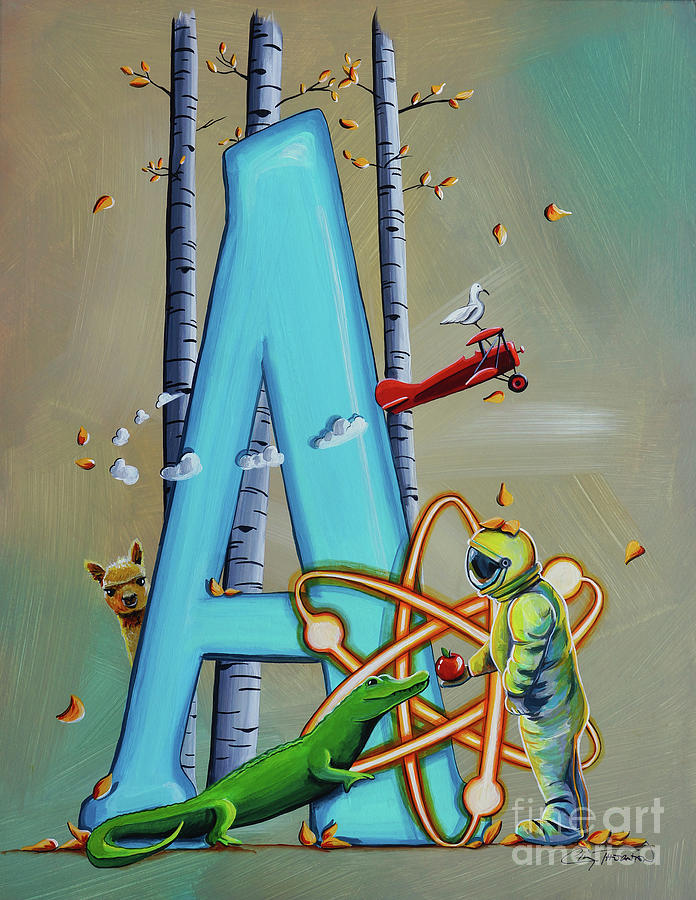 A is For #1 Painting by Cindy Thornton