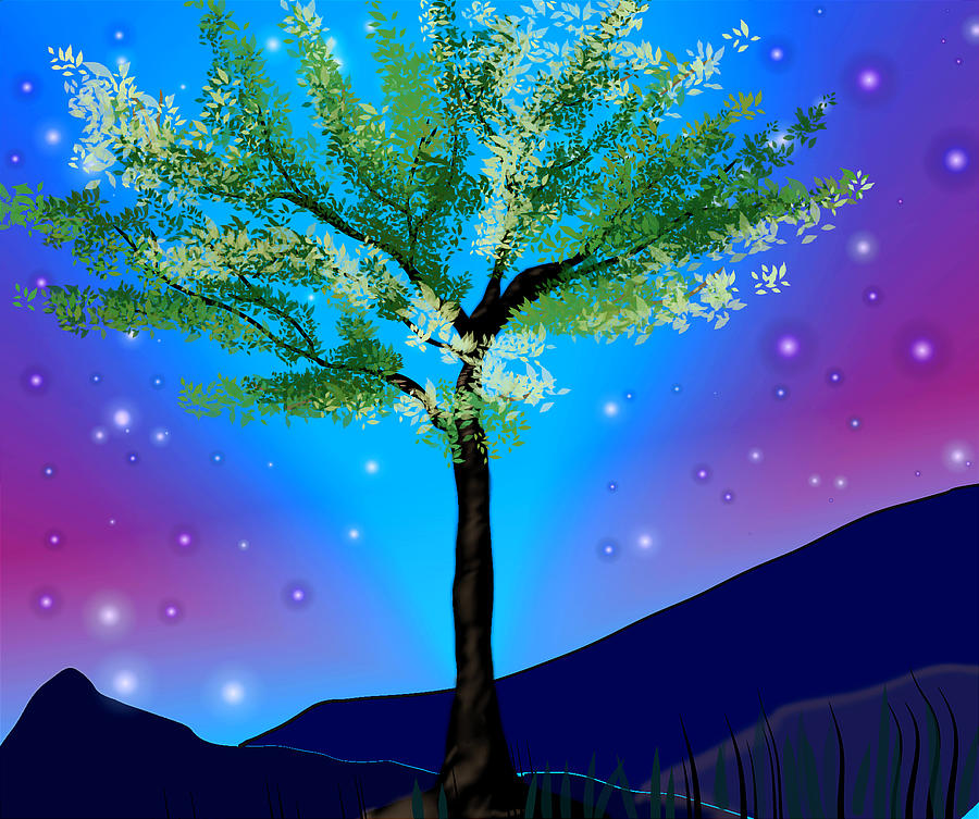 A lonely tree #1 Digital Art by Don Ravi