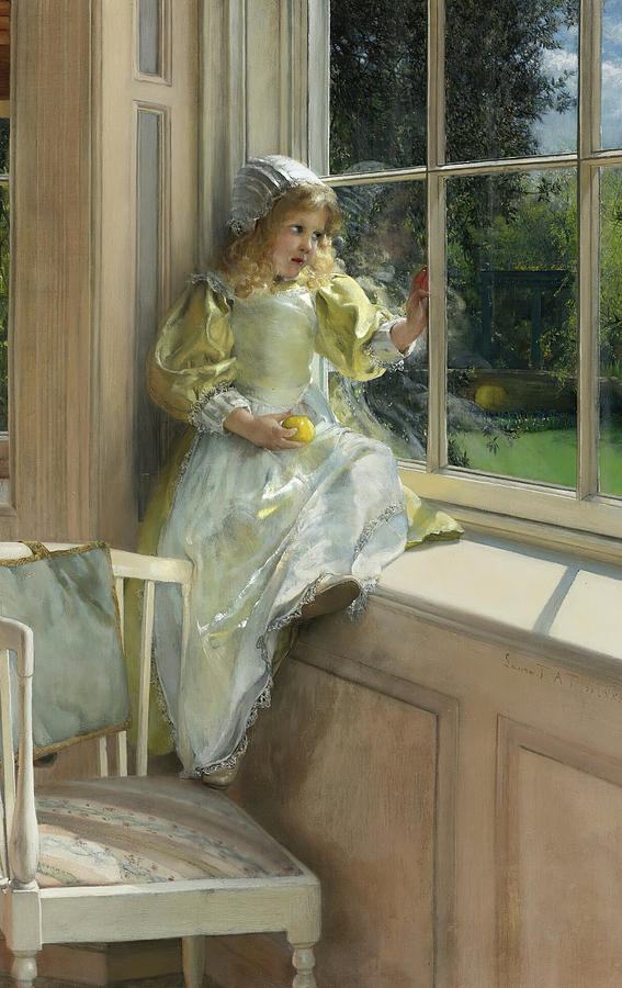 A Looking Out Owindow, Sunshine, 1881 Painting by Laura Theresa Alma-Tadema