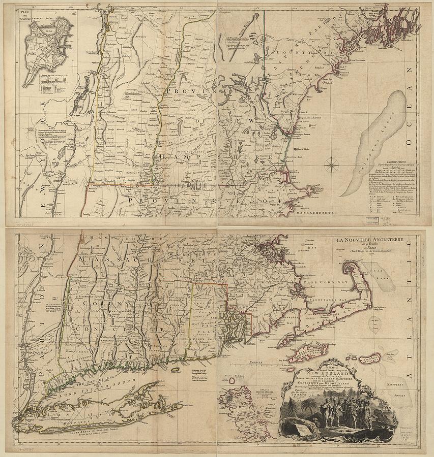 A map of the most inhabited part of New England, containing the ...