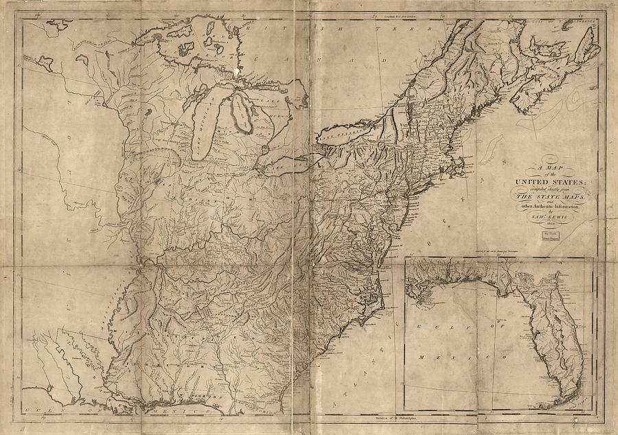 A map of the United States - compiled chiefly from the state maps and ...