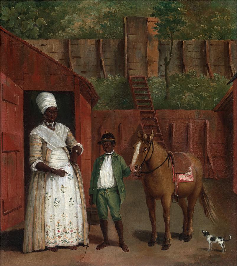 Horse Painting - A Mother With Her Son And A Pony #1 by Agostino Brunias