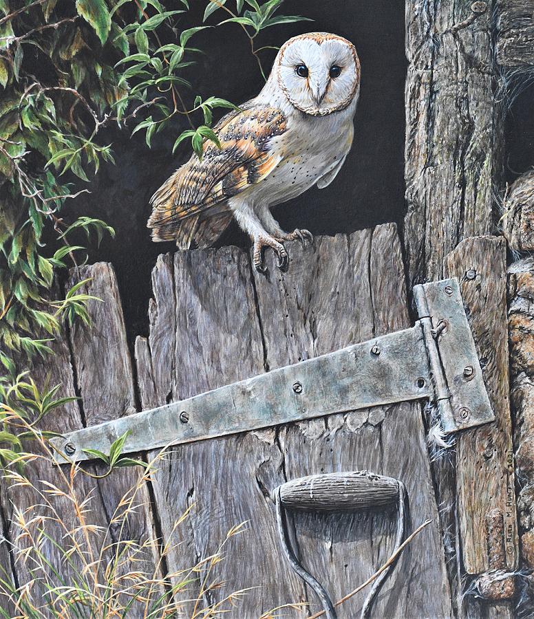 A New Home - Barn Owl #2 Painting by Alan M Hunt