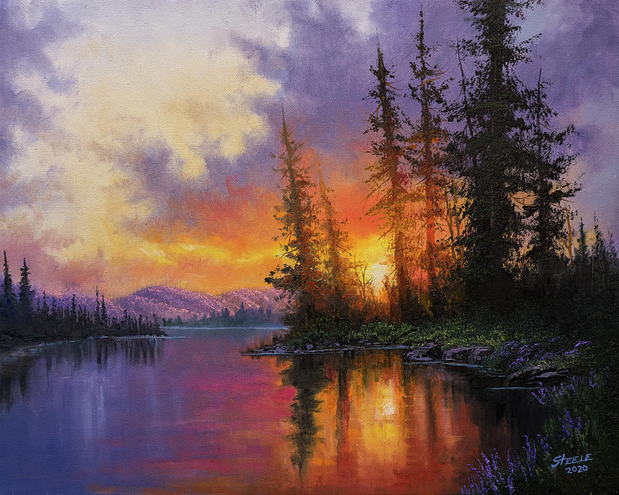 A Peaceful Evening #1 Painting by Chris Steele