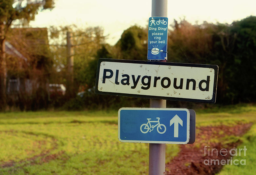 A playground sign #1 Photograph by Tom Gowanlock