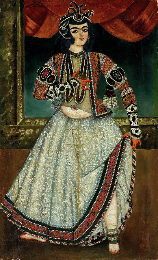 A Qajar Dancing Girl Iran, Circa 1840 Painting