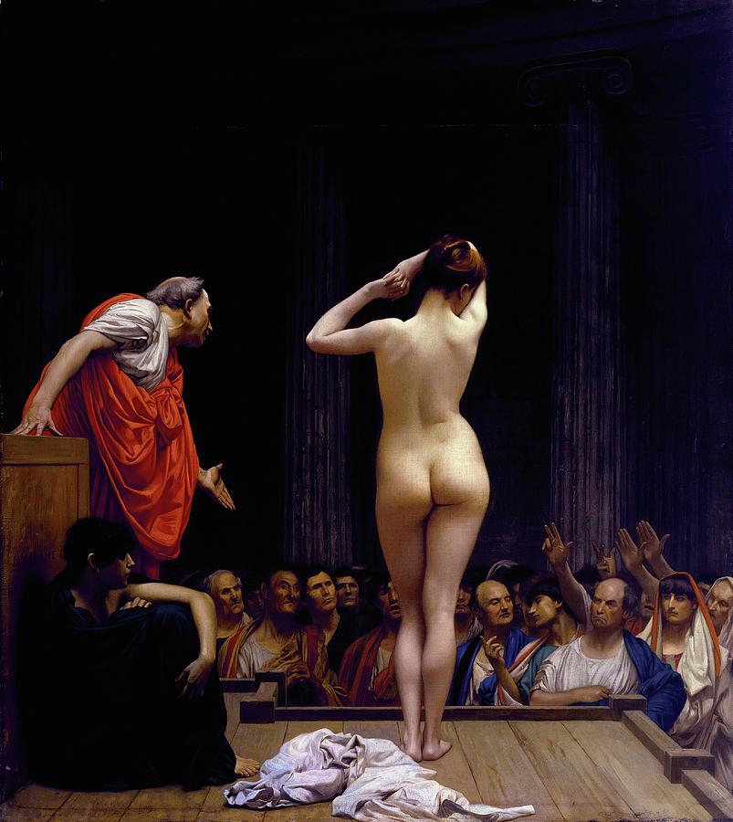 A Roman Slave Market 1884 #1 Painting by Jean Leon Gerome