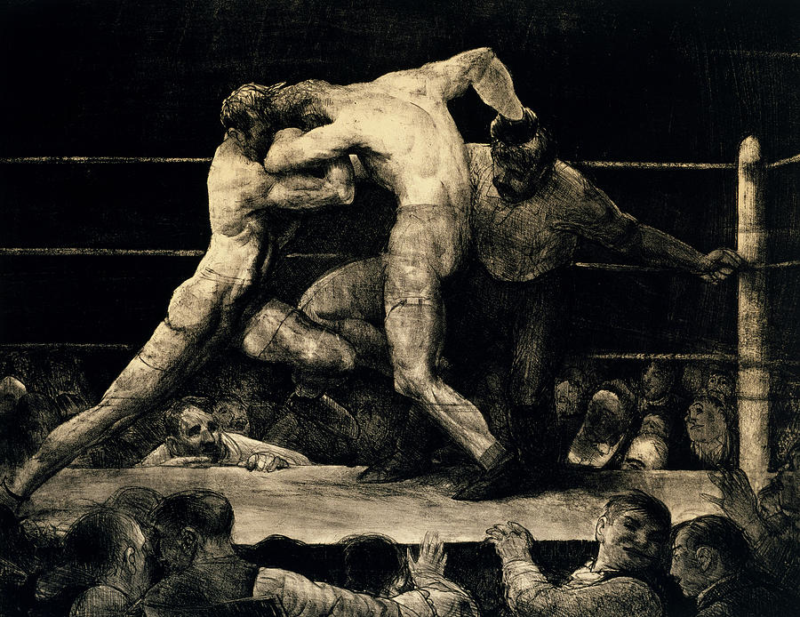 Sports Painting - A Stag at Sharkeys #1 by George Bellows