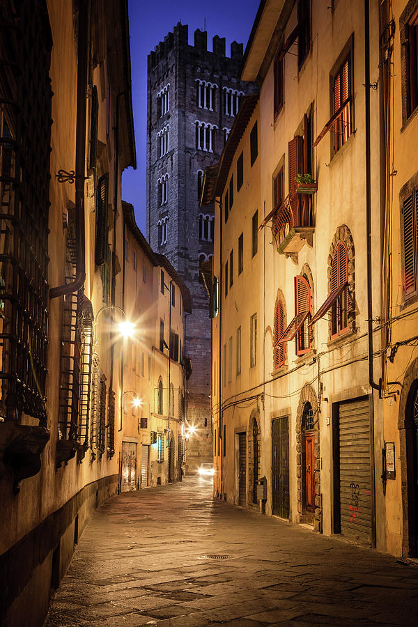 A Street In Lucca, Italy Photograph