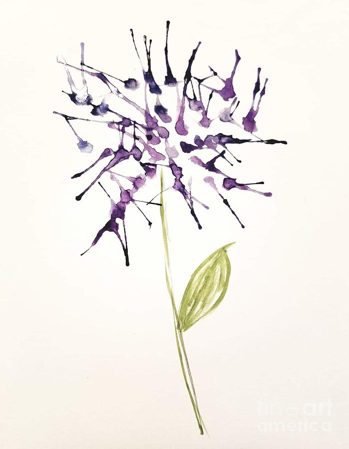 A Study in Purple #1 Painting by Margaret Welsh Willowsilk