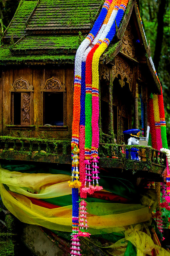 A Thai Spirit House in Chiang Mai #1 Photograph by Gabriel Perez