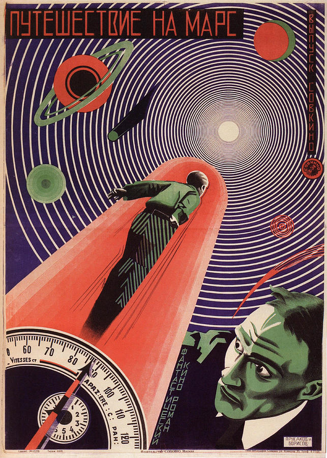 Space Mixed Media - A Trip to Mars, 1918 by Movie World Posters