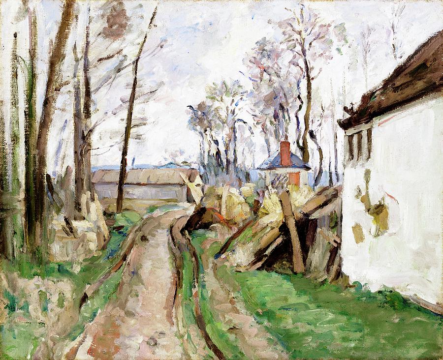 A Village Road near Auvers #1 Painting by Paul Cezanne A Village Road near Auvers #1 Painting by Paul Cezanne