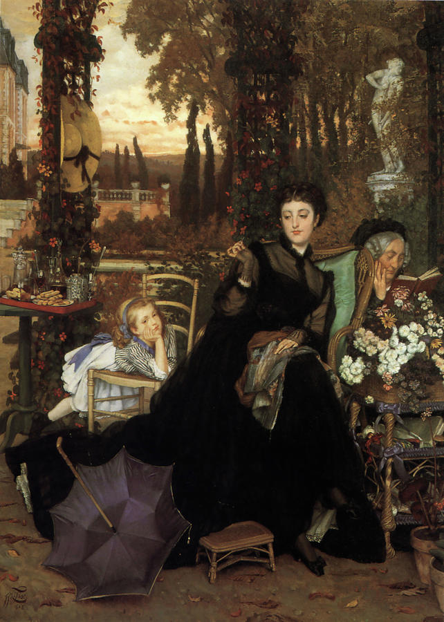 Tissot Painting -  A Widow #2 by James Tissot