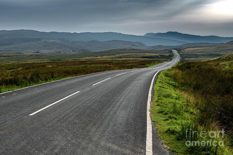 Abandoned Road Through Spectacular Rural Landscape Of Snowdonia National Park In North Wales, United #1 Photograph by Andreas Berthold