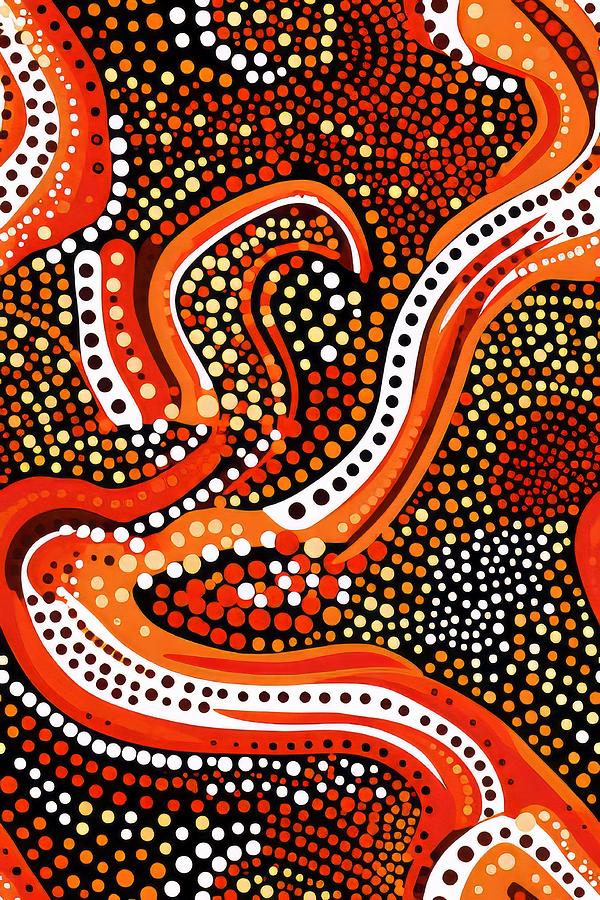 Abstract Aboriginal Art. Digital Art