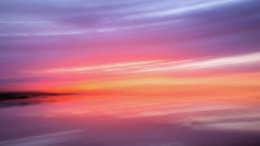 Abstract Photograph - Abstract Beach Photography From Rio Jara Beach Spain - Sunset Horizon Landscape #1 by Finn Bjurvoll Hansen