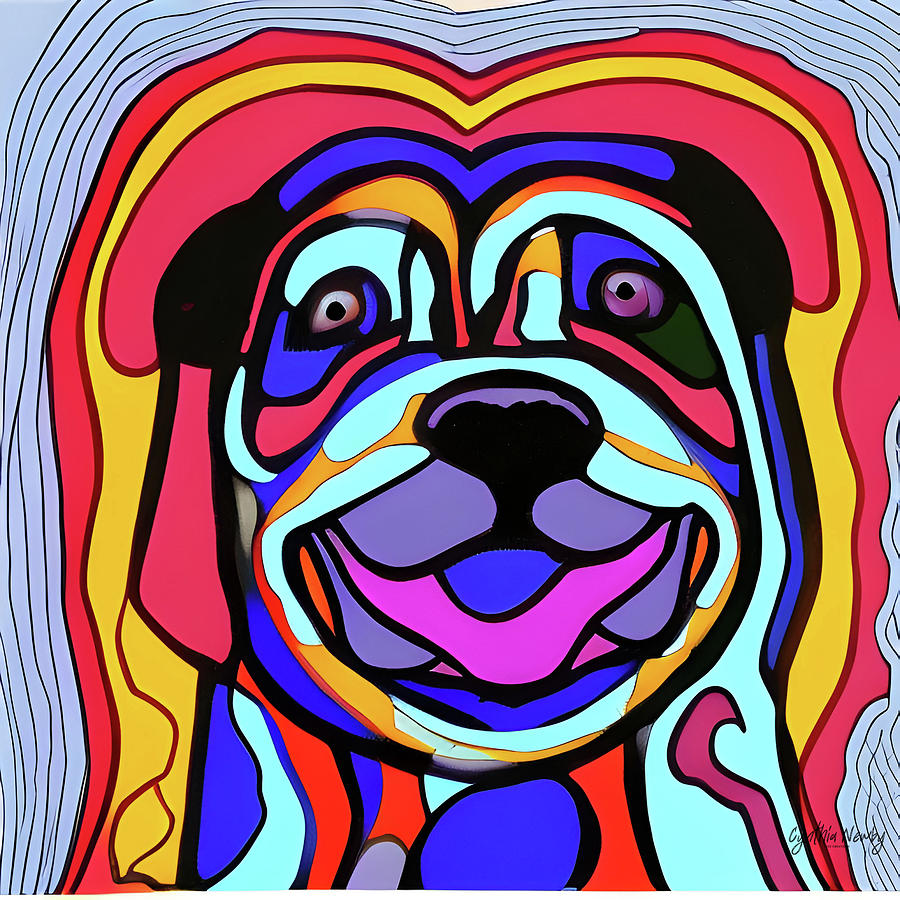 Abstract Dog Therapy Art #1 Digital Art by Cindys Creative Corner