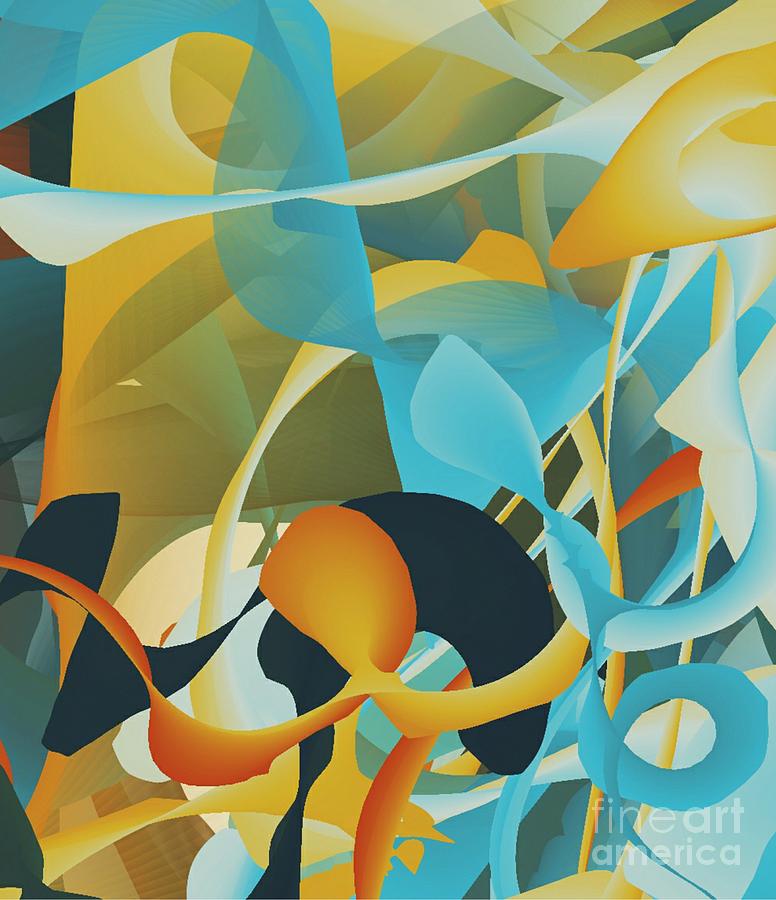 Shower Curtains Digital Art - Abstract Expressionism Mind Scape 27 by Sarah Niebank Shower Curtains Digital Art - Abstract Expressionism Mind Scape 27 by Sarah Niebank