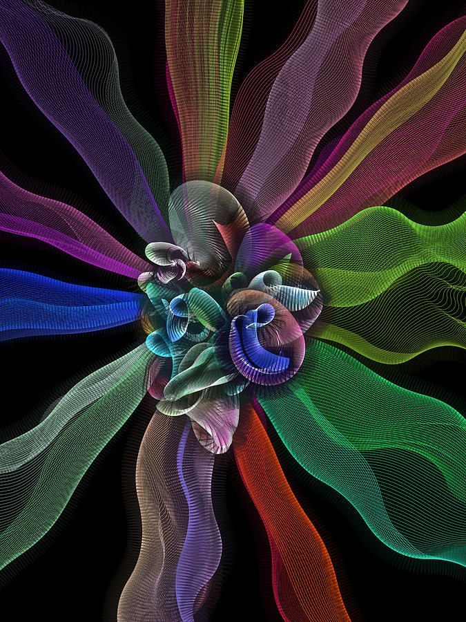 Abstract flower #1 Digital Art by April Cook
