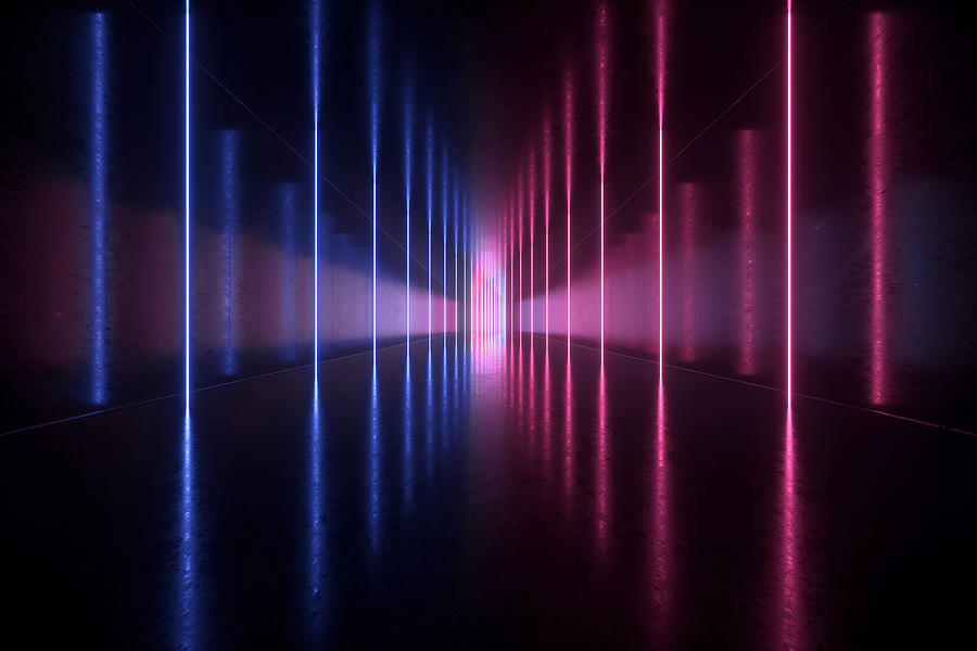 Abstract Neon Light Background,3d Render #1 Photograph by diyun Zhu