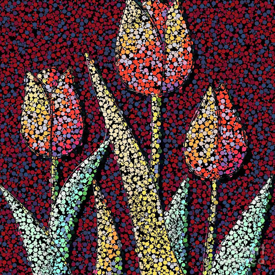 Abstract Tulip Flowers - 8 #1 Digital Art by Philip Preston