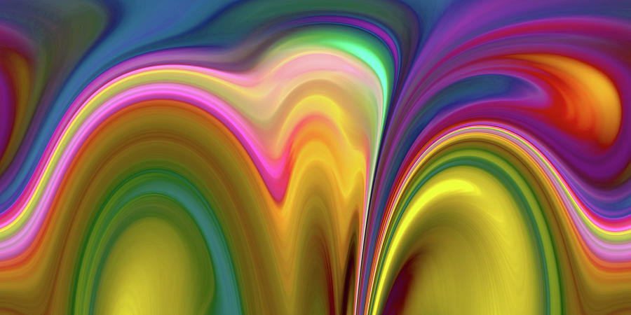 Abstract Wave 6 #2 Digital Art by Tracy-Ann Marrison
