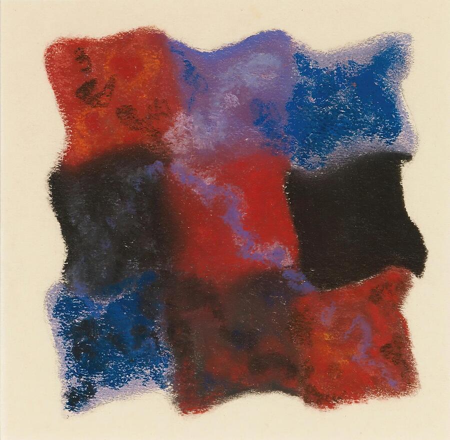 Abstraktion In Rot Blau Und Violett #1 Painting by Augusto Giacometti Swiss