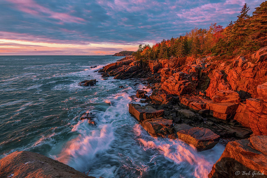 Acadia Cliffs Daybreak Photograph by Robert Golub