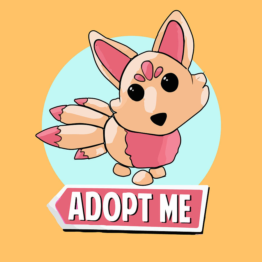 Adopt Me Kitsune Fox Pet 1 Digital Art By Artexotica Fine Art America