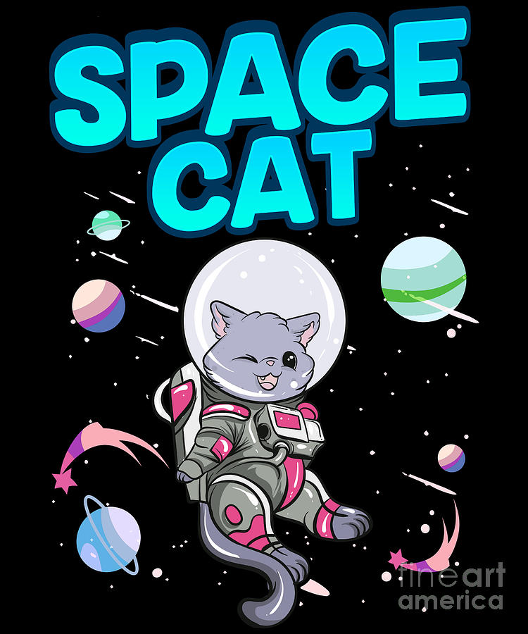 cartoon space kitty
