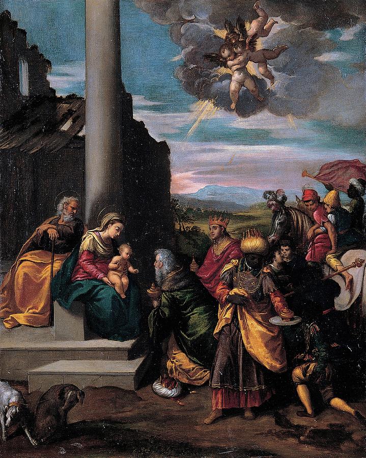 Adoration of the Magi 1580 Painting by Scarsellino - Fine Art America